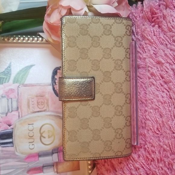 GUCCI Princy Gold Ribbon GG Monogram Long Wallet - Picture 3 of 8